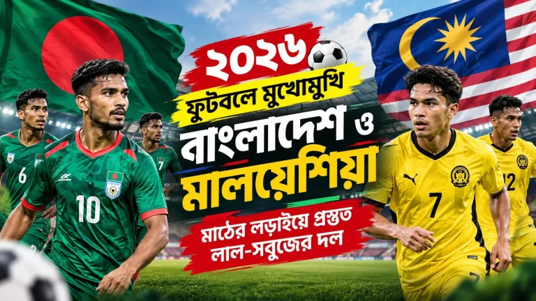 ২০২৬ ফুটবলে মুখোমুখি বাংলাদেশ ও মালয়েশিয়া: মাঠের লড়াইয়ে প্রস্তুত লাল-সবুজের দল