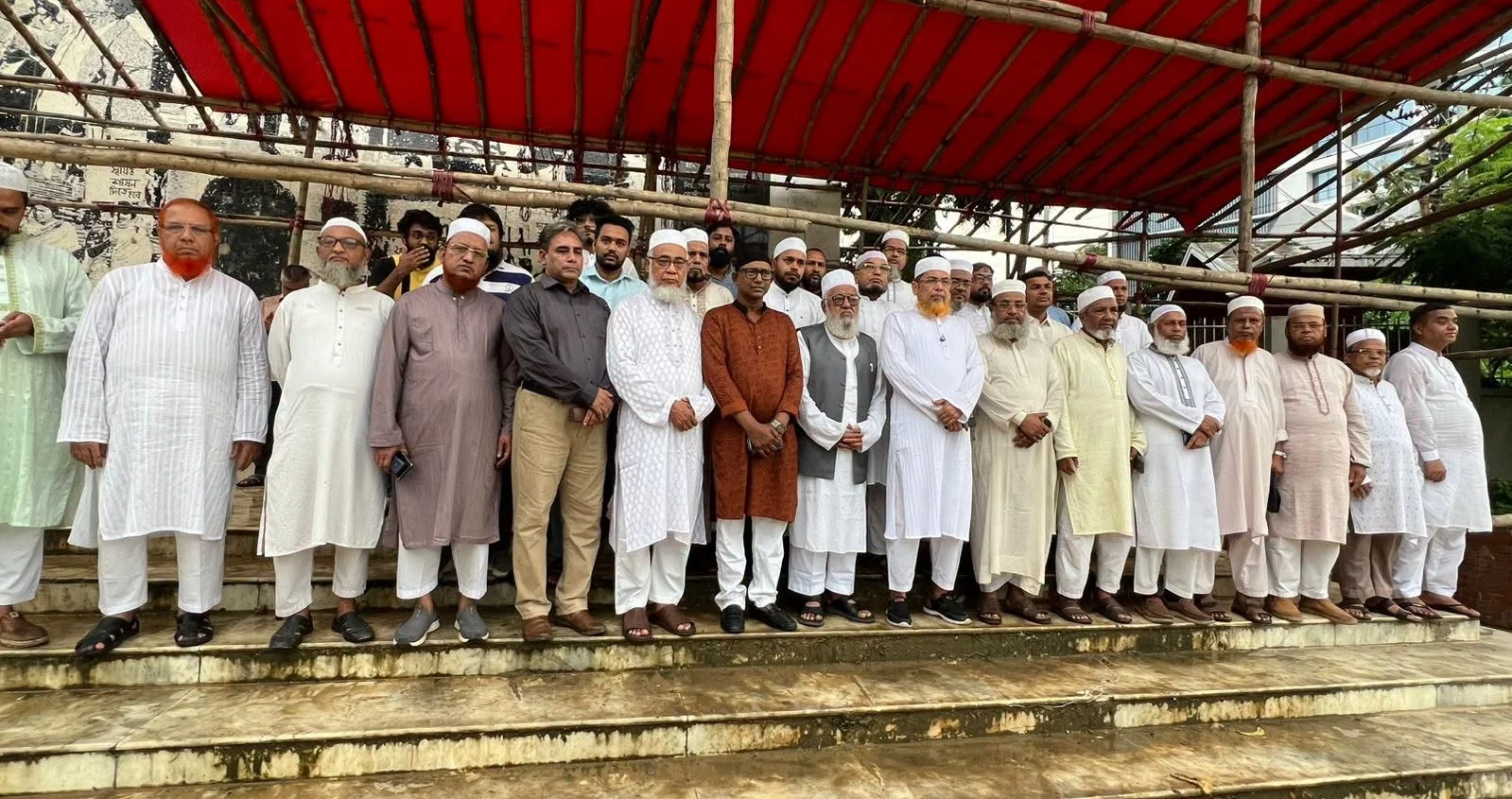 লংমার্চের প্রস্তুতি পরিদর্শনে লালদিঘী ময়দানে ১১ দলীয় ঐক্যের নেতৃবৃন্দ